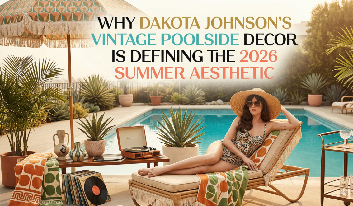 Why Dakota Johnson’s Vintage Poolside Decor is Defining the 2026 Summer Aesthetic